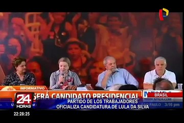 Brasil: Partido de los Trabajadores oficializa candidatura de Lula da Silva