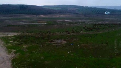 Ocak Ayında Kuruyan Gölet Havadan Böyle Görüntülendi