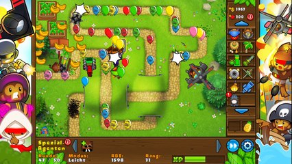 Meine ERSTE RUNDE gegen ein RIESEN LUFTSCHIFF ☆ Bloons Tower Defense 5