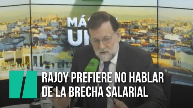 Rajoy prefiere no hablar de la brecha salarial