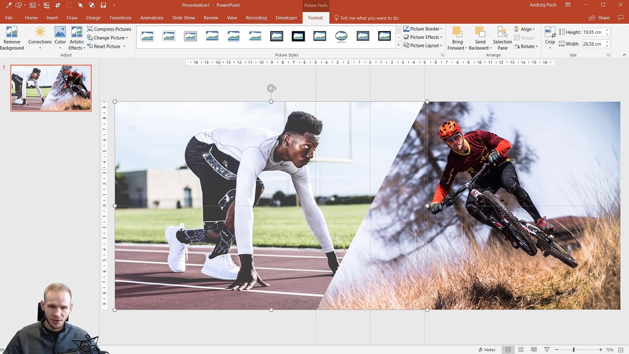 Image Comparsion Slide in PowerPoint - Left ot Right Comparsion