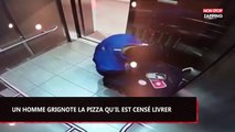 Canada : Un homme grignote tranquillement la pizza qu’il est censé livrer (Vidéo)