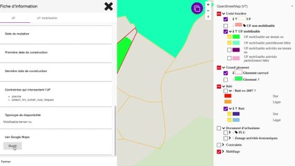 Afficher l'unité foncière dans Google Maps