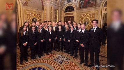 VP Pence Poses With All White Capitol Hill Pages; Social Media Was Not Happy