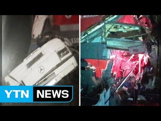 러시아 중부에서 열차·버스 충돌..."최소 16명 사망" / YTN