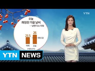 [날씨] 오늘 쾌청한 날씨...낮에는 다소 더워 / YTN