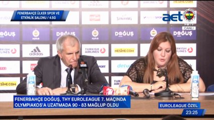 15 Kasım 2017 Olympiacos Maçı Sonrası Obradovic Basın Toplantısı