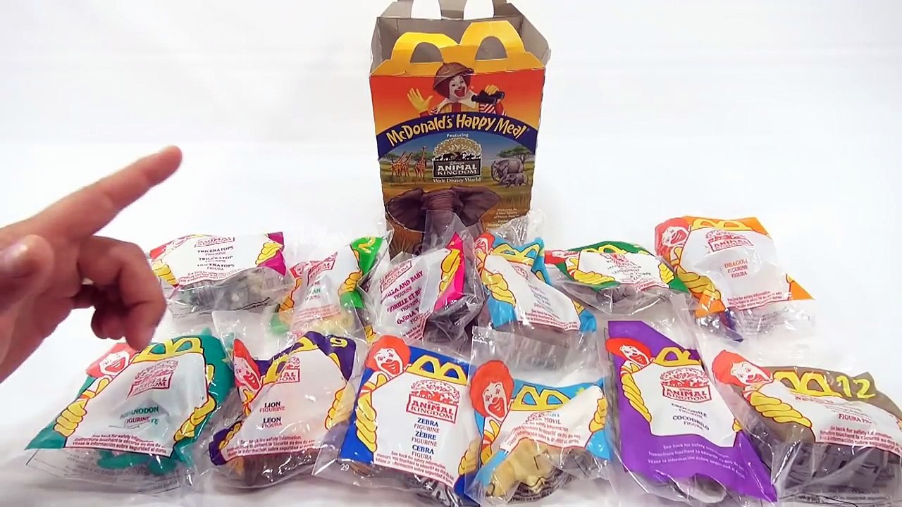 Disney Animal Kingdom Toy Set, 1998 McDonalds Retro Happy Meal Series