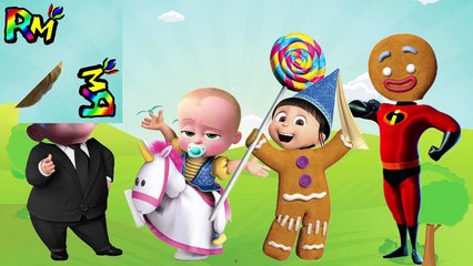 Wrong Heads Boss Baby Despicable Me Agnes incredibles Finger family Nursery Rhymes for kids fun-2cHdDKRuVh8