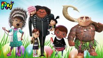 Wrong Heads Despicable Me Gru Sing Ash Moana Maui Doc McStuffins Finger family for kids fun-on2x_MQeeOg