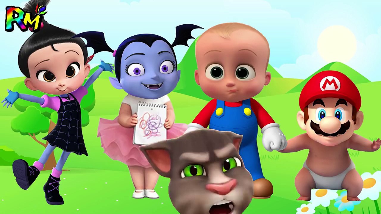 Wrong Heads VAMPIRINA Boss Baby Super Mario The Alphabet Song Nursery Rhymes for kids fun-ASd8aM_J3zE