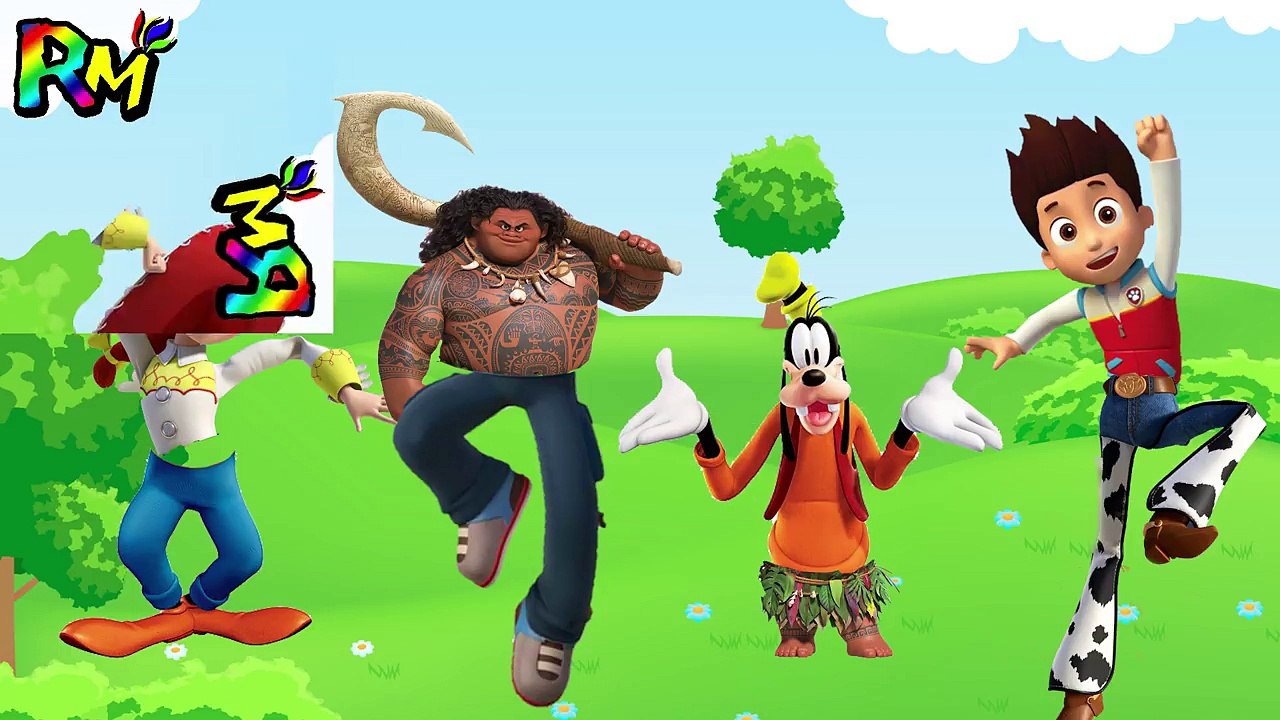 Wrong Legs Maui Toy Story Jessie Paw Patrol Ryder Goofy Finger family Nursery Rhymes for kids fun-tQz2YCbo5NM
