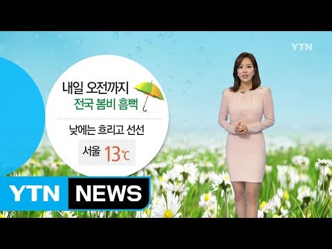 [날씨] 오전까지 전국 봄비 흠뻑...낮에는 흐리고 선선 / YTN (Yes! Top News)