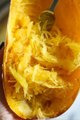 Bacon and Parmesan make everything better!ROASTED SPAGHETTI SQUASH WITH BACON AND PARMESAN, an easy, flavorful side dish!3 Smart Points  109 Calories