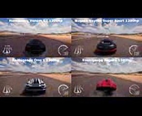 Download Video: Koenigsegg One vs Regera vs Venom GT vs Bugatti Drag Race - Forza Horizon 3