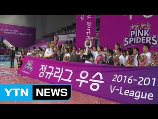 '인천 남매' 대한항공·흥국생명, 정규리그 동반 우승 / YTN (Yes! Top News)