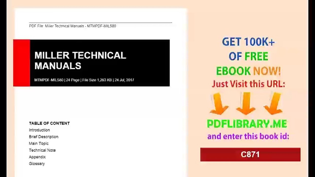 Miller Technical Manuals