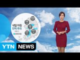 [날씨] 내일 아침 반짝 추위...낮 동안 다시 포근한 날씨 / YTN (Yes! Top News)