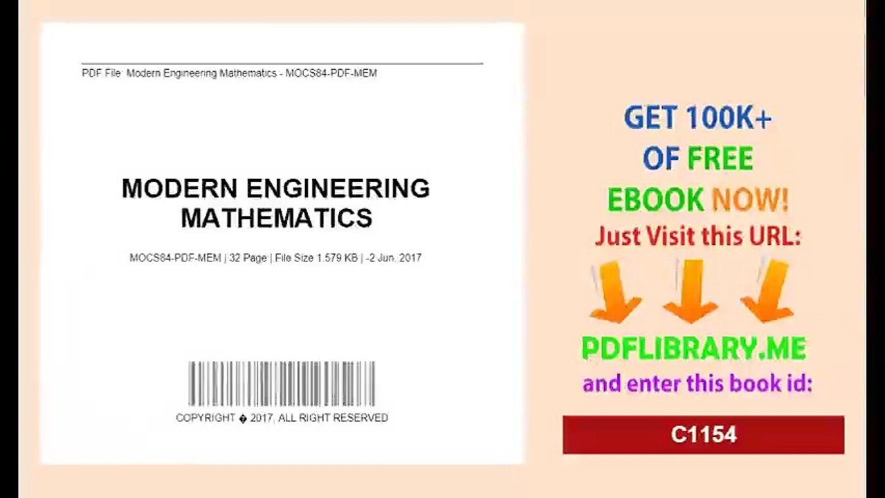 Modern Engineering Mathematics