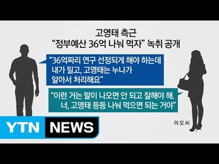 고영태 측근 "36억 나눠 먹자" 녹취 공개 파장 / YTN (Yes! Top News)