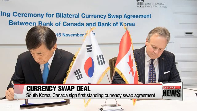 Korea, Canada sign first standing currency swap