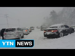 강원 7번 국도 고립 운전자 "3시간 동안 갖혀 있다" / YTN (Yes! Top News)