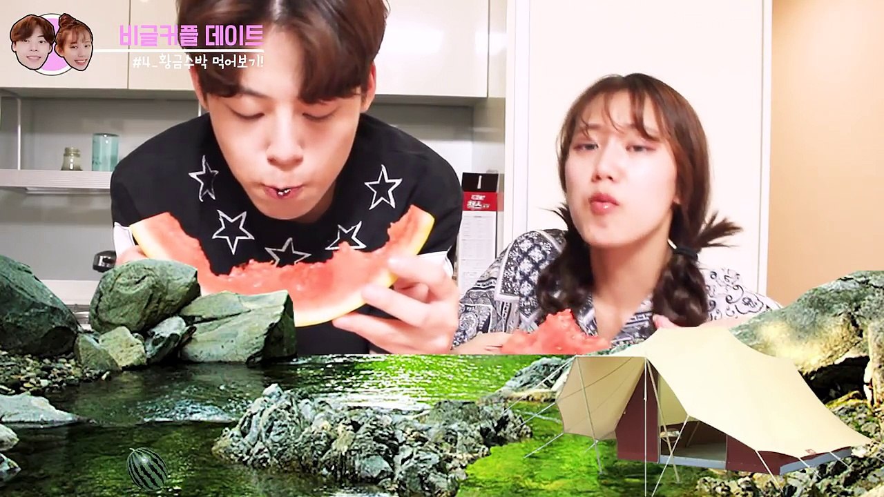 #ep_04『비글커플 먹방 : 수박이 황금색?! 황금수박 리뷰!!』