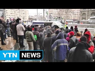 유럽 한파에 노숙자들 고생...자전거 마라톤도 열려 / YTN (Yes! Top News)