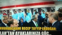 Cumhurbaşkanı Recep Tayyip Erdoğan milli takım soyunma odasında