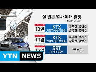 설 열차표 10일부터 예매...수서발도 가능 / YTN (Yes! Top News)