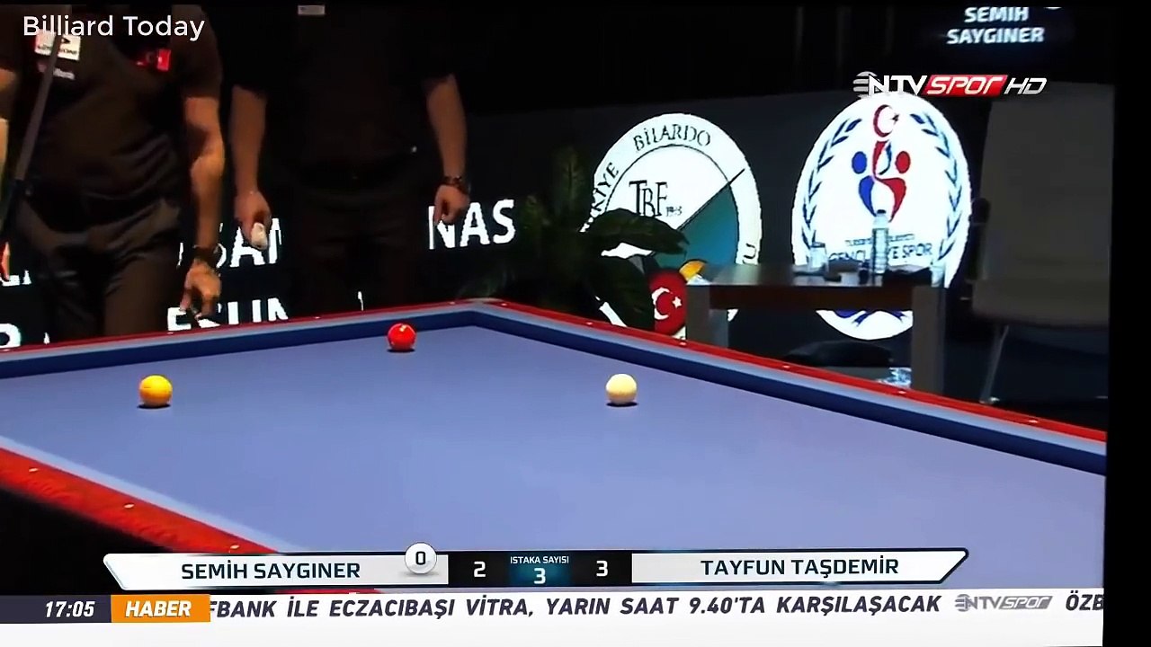 Trận Caroom 3 băng giữa Vua biểu diển bida Semih Sayginer vs Tayfun Tasdemir P1