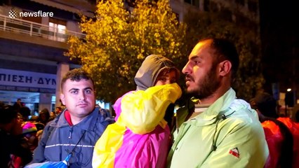 Tensions rise as refugees walk en masse toward Greek north border