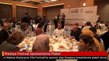 Malatya Festival Sponsorlarına Plaket