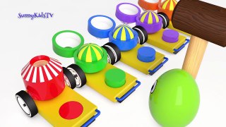 Learn colors with Surprise eggs Balls and Hammer 3D Cartoons for children Video for kids-Bv_IJZdWBDg