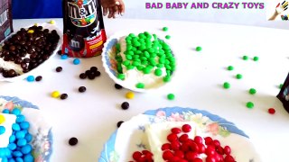 Learn Colors with M&M's Decorating Ice Cream IRL for Children, Toddlers and Babies-cQHaUMHk1oM