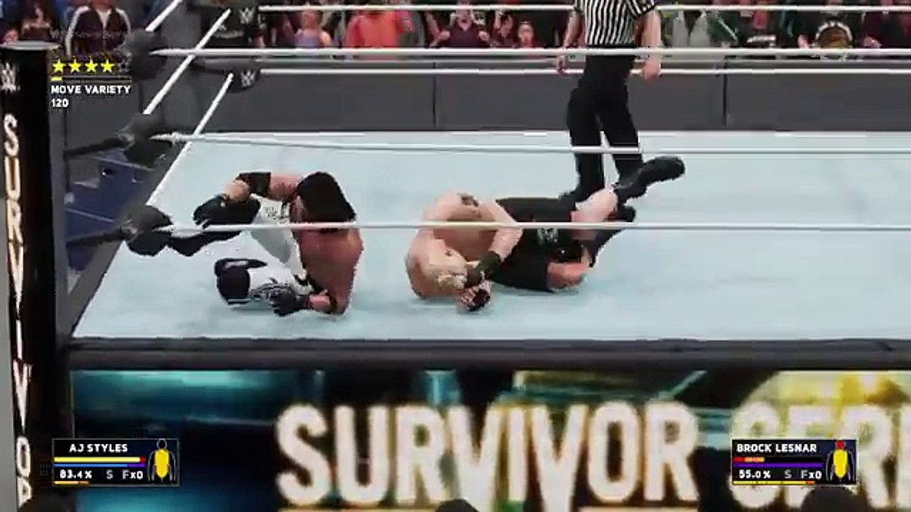 AJ Styles VS Brock Lesnar - WWE SURVIVOR SERIES 2017 Full Match - World Heavyweight Championship
