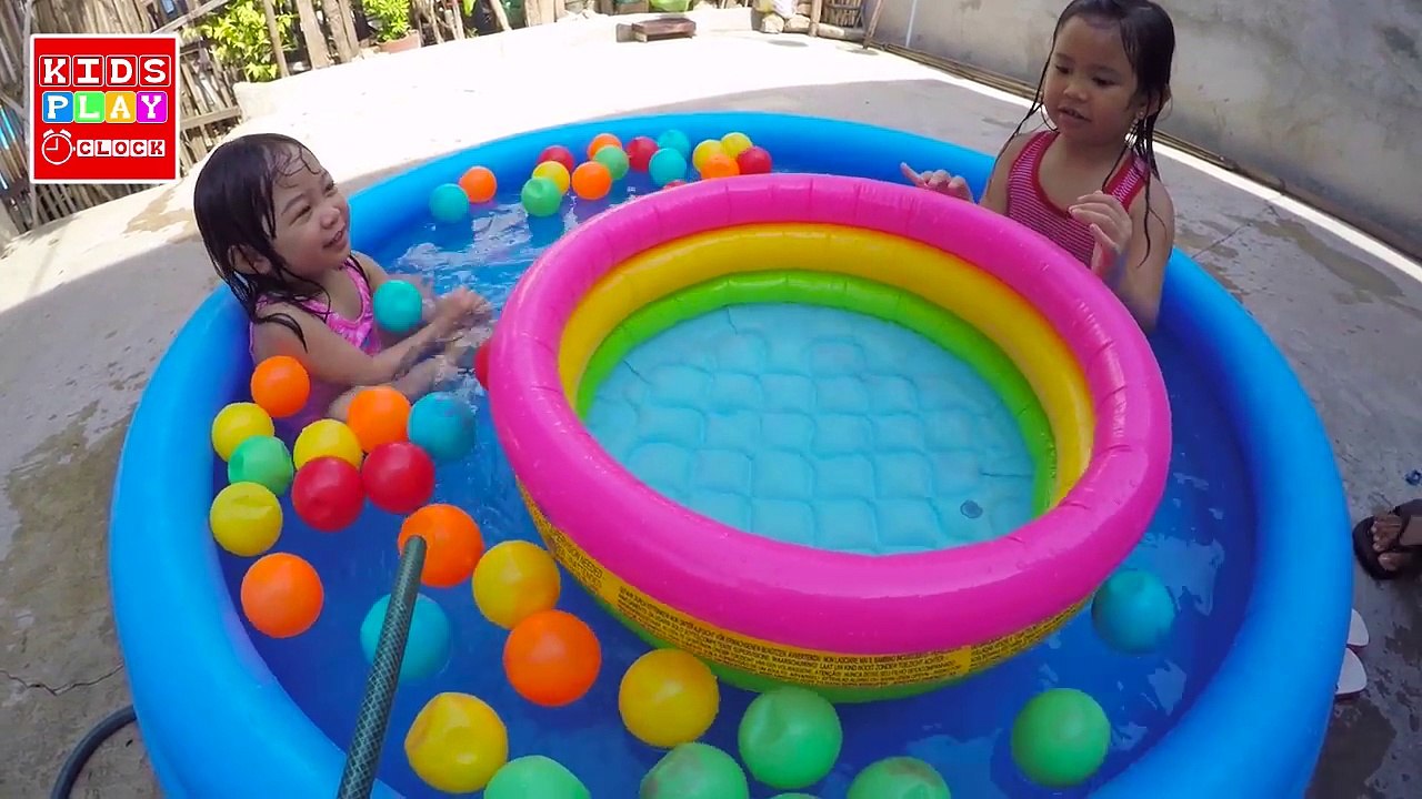 Crying Babies in the Swimming Pool - Bad Baby | Learn Colors for Kids Play OClock