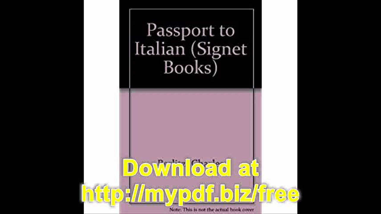 Passport to Italian (Signet Books)