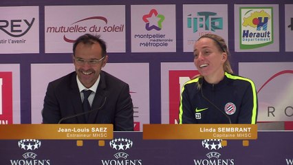 Conférence de presse : Jean-Louis Saez et Linda Sembrant après MHSC Brescia CF