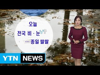 [날씨] 오늘 광화문 날씨는?...진눈깨비 내리며 쌀쌀 / YTN (Yes! Top News)