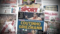 Le Barça hésite entre Coutinho et Griezmann, le Bayern tient sa première recrue de l'hiver