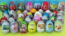 40 Surprise Eggs Kinder Surprise Spongebob Mickey Mouse Disney Cars Spiderman Eggs