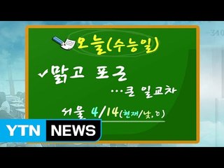 [날씨] 수능일, 맑고 포근...큰 일교차·미세먼지 '주의' / YTN (Yes! Top News)