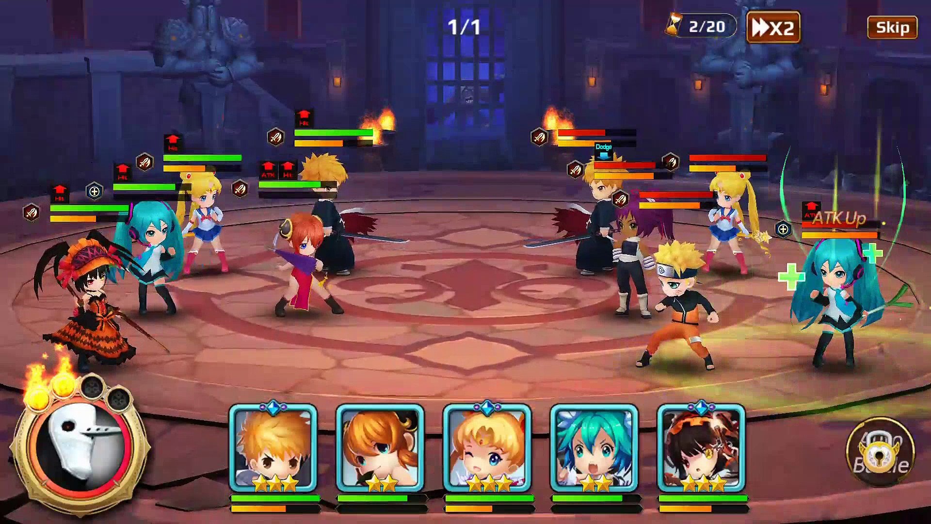 ⁣[moblie] grail fight animation character fight