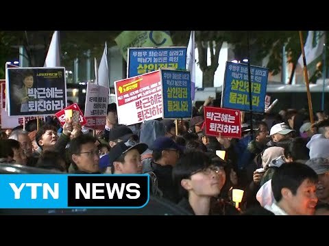 대통령 하야 촛불 행진...막아선 경찰과 충돌 / YTN (Yes! Top News)