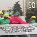 Argentine: Les pompiers abattent un mur pour emmener une femme de 490 kilos à l'hôpital