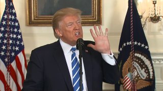 Pres. Trump pauses speech to take big swigs of water