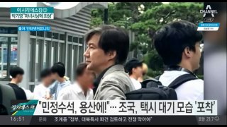 길바닥에서 목격된 조국 민정수석, 택시 잡으려고 기다리는 중