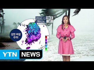 [이 시각 태풍 상황] 태풍, 오늘 오전 최대 고비...정오쯤 부산 앞바다 지날 듯 / YTN (Yes! Top News)