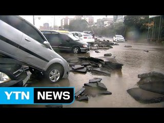 강한 비바람에 제주 4만 9천여 가구 정전...한천 범람 / YTN (Yes! Top News)
